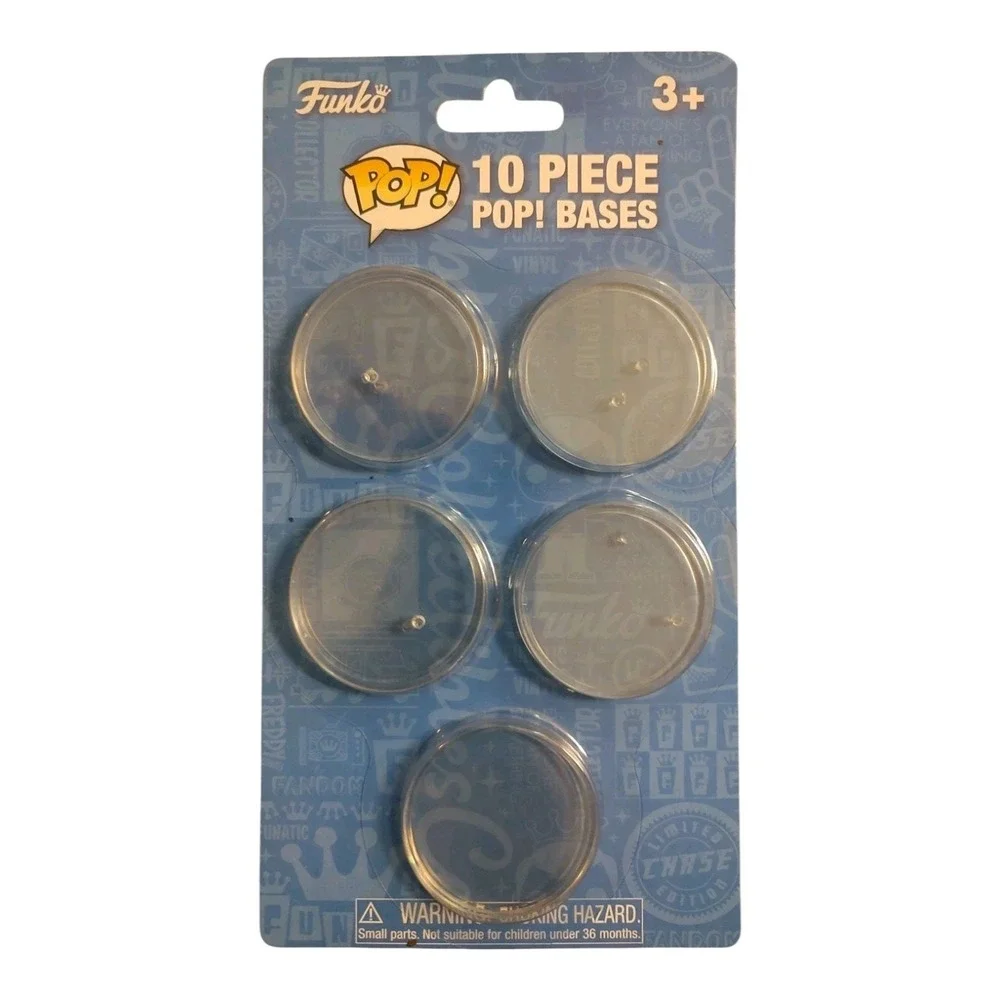Funko Pop Stand Bases Clear 10 Piece Pack Vinyl Figure Display Stands NEW